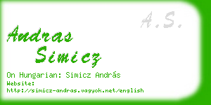 andras simicz business card